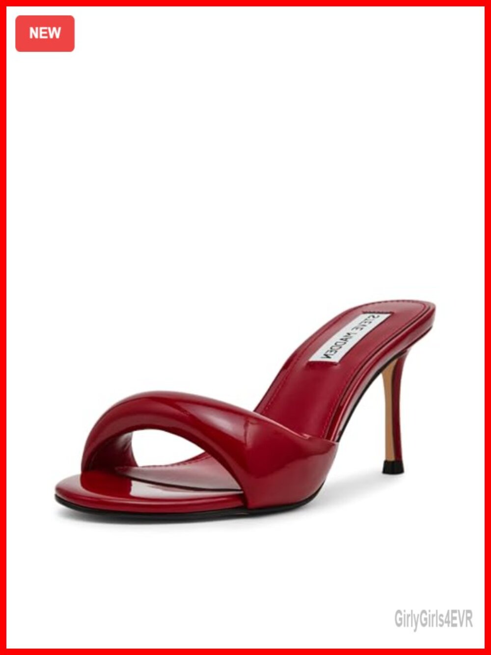 Steve Madden Perri Heeled Sandals Faux Leather Stiletto Slingback